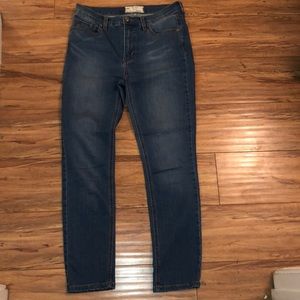 Free People high rise roller skinny jean